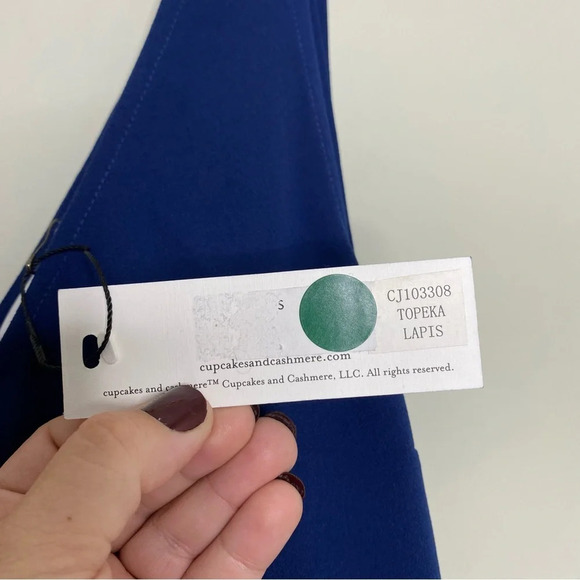 ✨NWT Cupcakes & Cashmere Lapis Blue Topeka Jumpsuit Women's Size Small - Picture 7 of 12